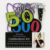 50th Birthday Celebration Kit - 6-Piece Accessory Set